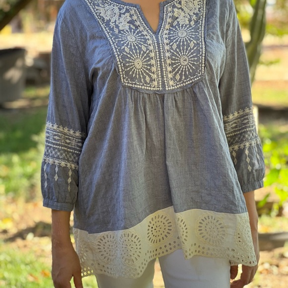 Johnny Was Workshop CIRO BOHO Top Medium - Picture 9 of 16